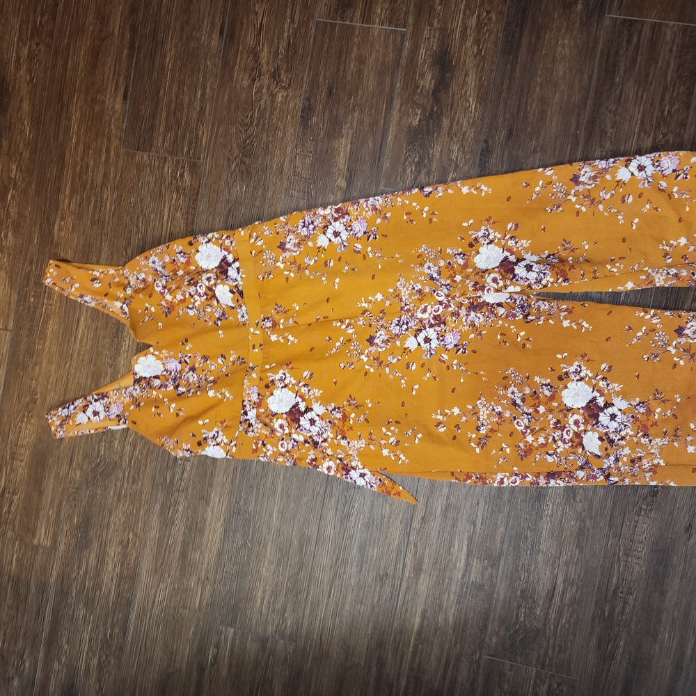 Floral Mustard Jumpsuit